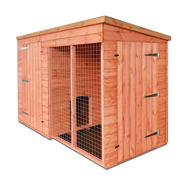 8x4 Dog Run, 6ft Tall, Door Left – Atlas Sheds