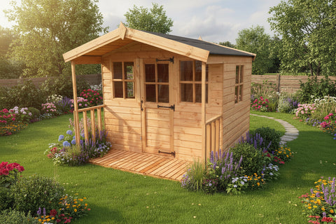 Ex-Demo - 7x5 Wendy house Verandah (7x7) – Atlas Sheds