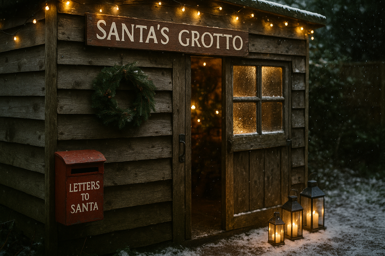 How to Transform Your Shed into a Christmas Grotto