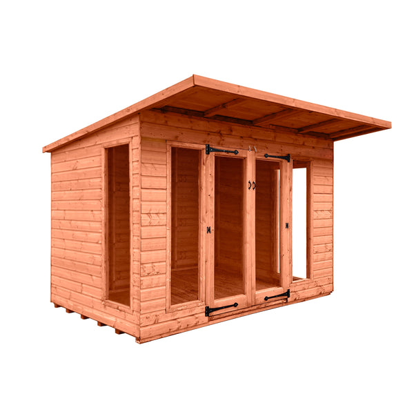 10x6 Pent Garden Room, Dip Treated, 12mm Cladding – Atlas Sheds